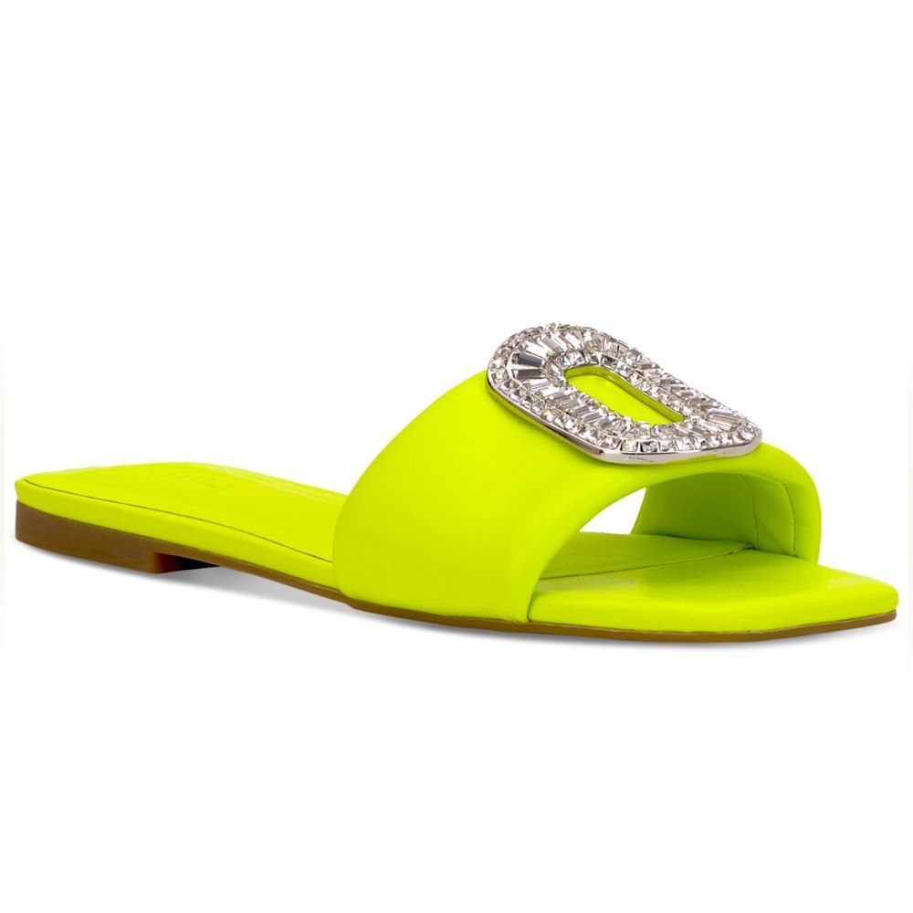 I.N.C. Flat Sandals in Citron , New & Never worn